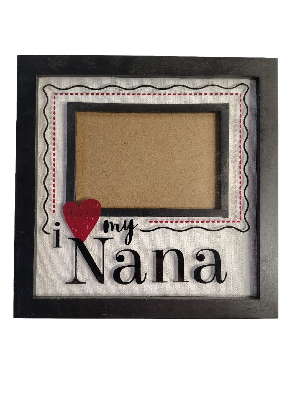 I ❤️ My Nana 8x8in Glass & Wood Picture Frame